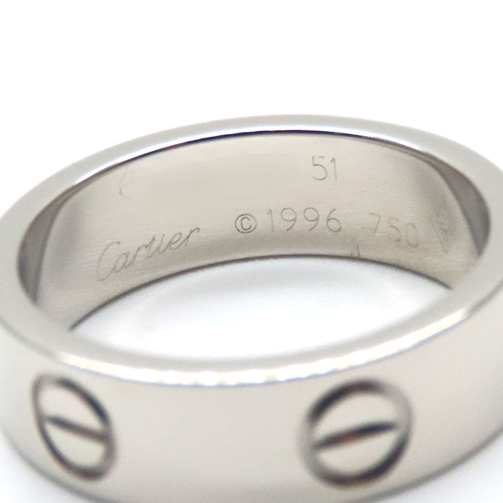 Cartier Love Ring K18 White Gold Jewelry