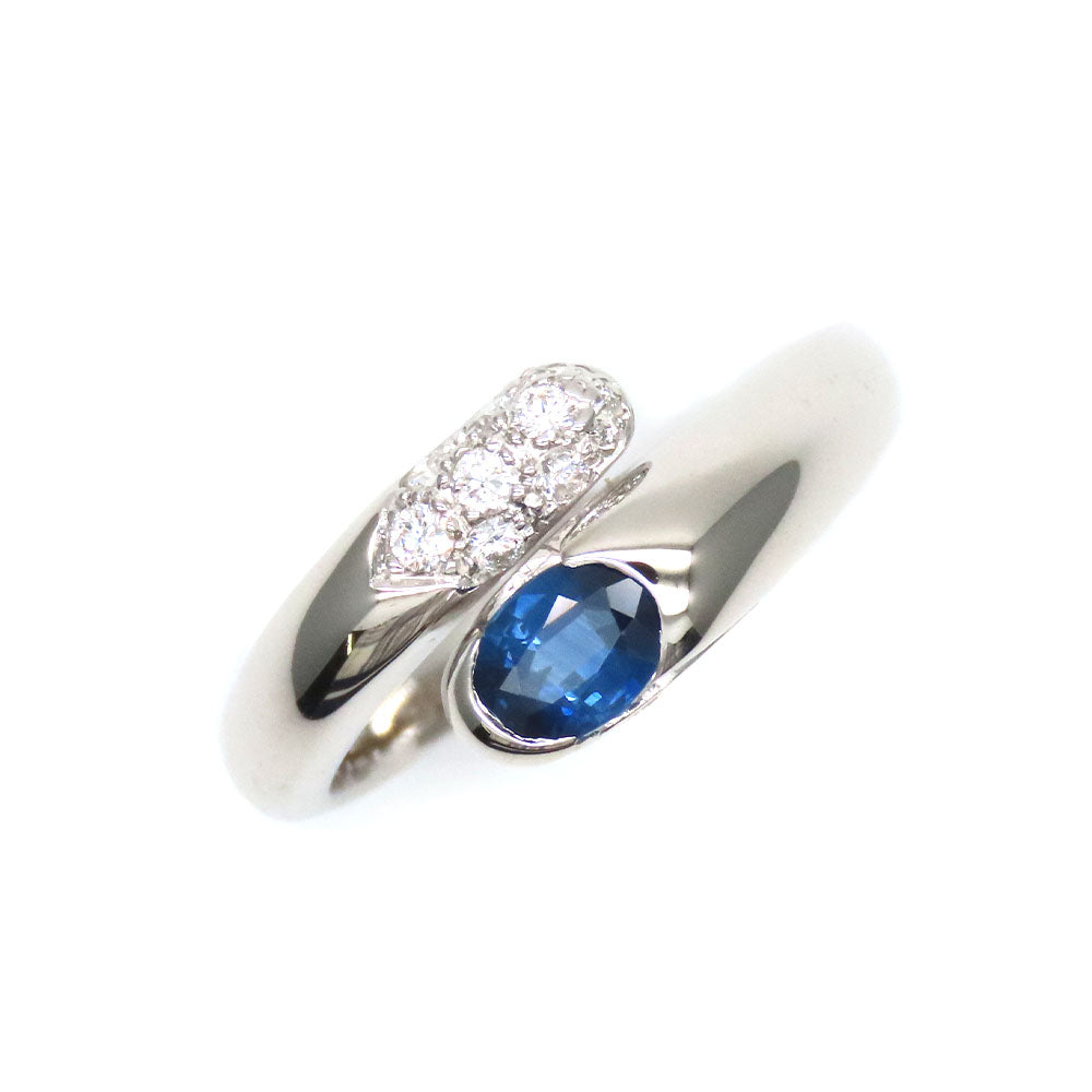 Bvlgari K18WG Diamond Sapphire Ring