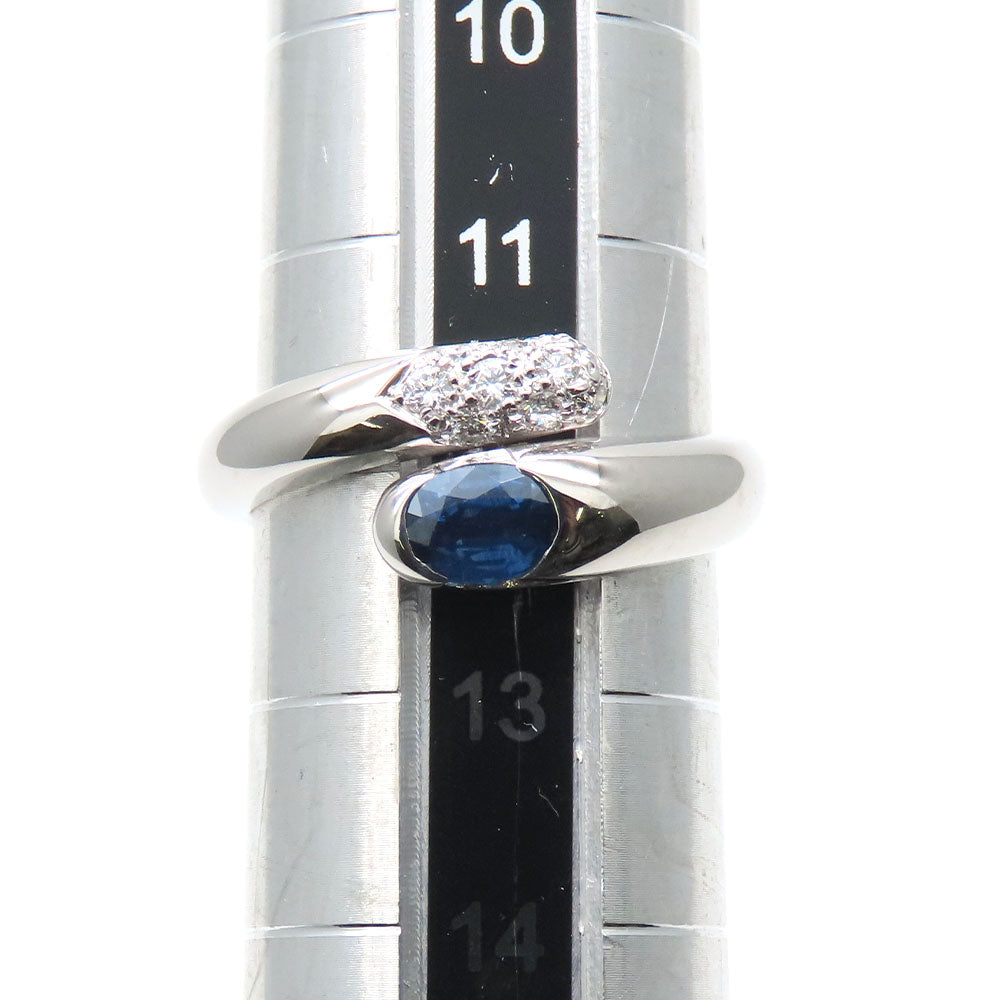 Bvlgari K18WG Diamond Sapphire Ring