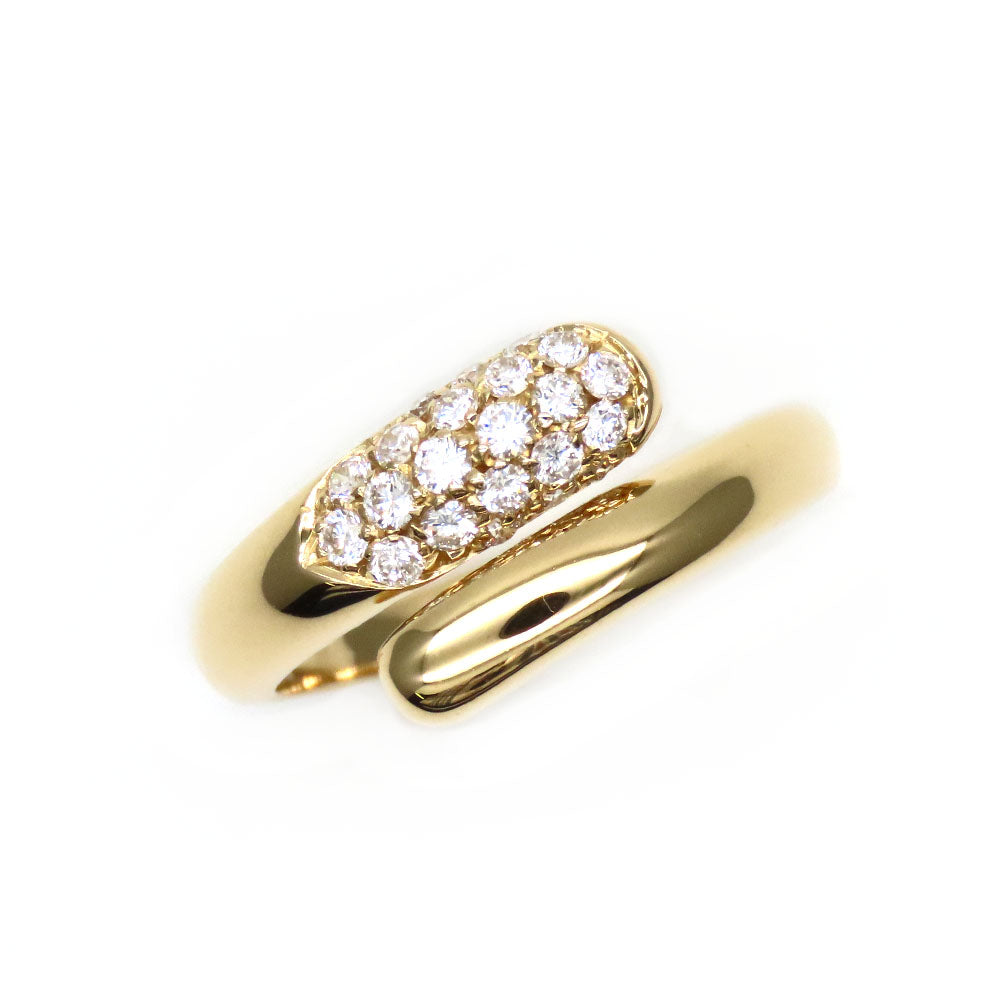 Bvlgari Astrea K18YG Diamond Ring Size 13.5