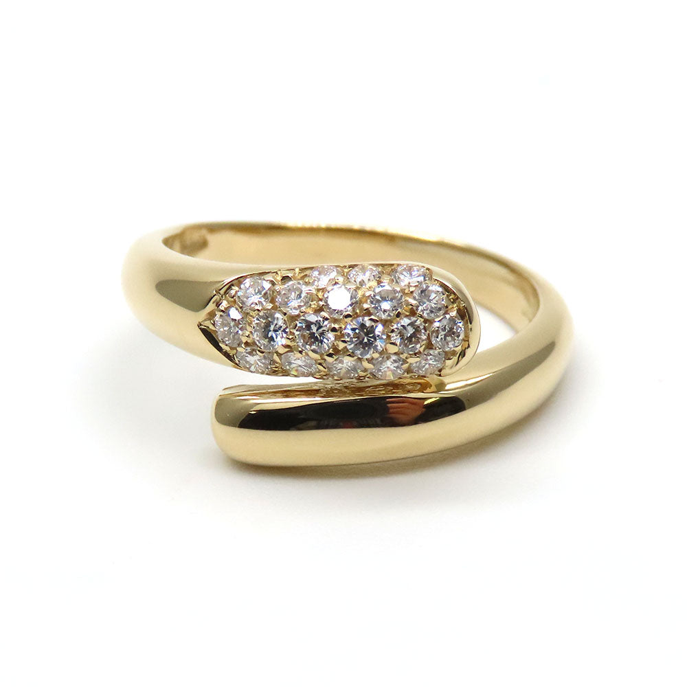 Bvlgari Astrea K18YG Diamond Ring Size 13.5