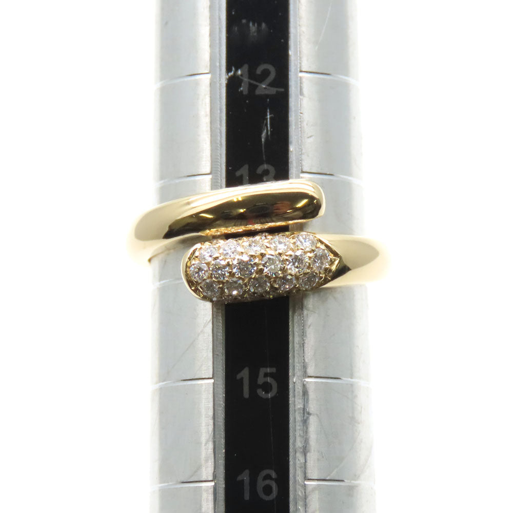 Bvlgari Astrea K18YG Diamond Ring Size 13.5