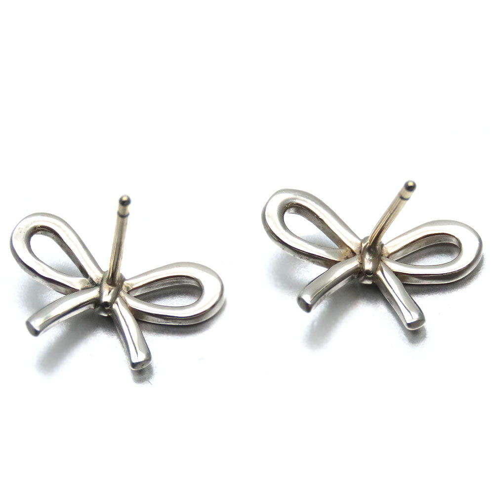 Tiffany & Co Silver Ribbon Earrings