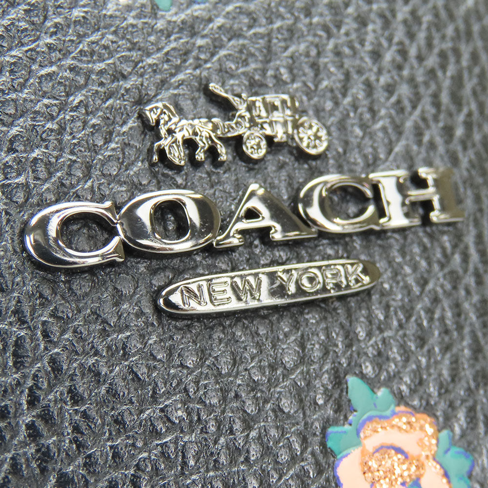 USED COACH Floral Leather Handbag 76123