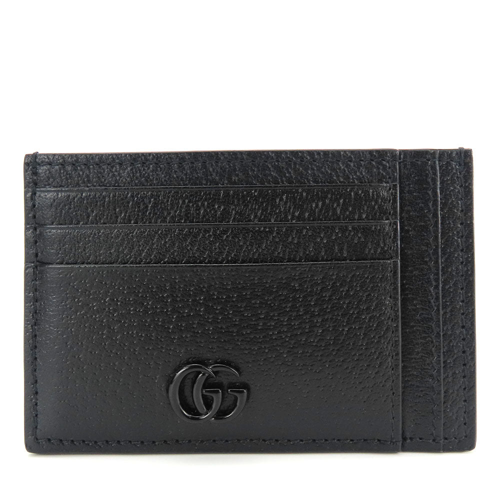 GUCCI Leather Card Case 722734 Black