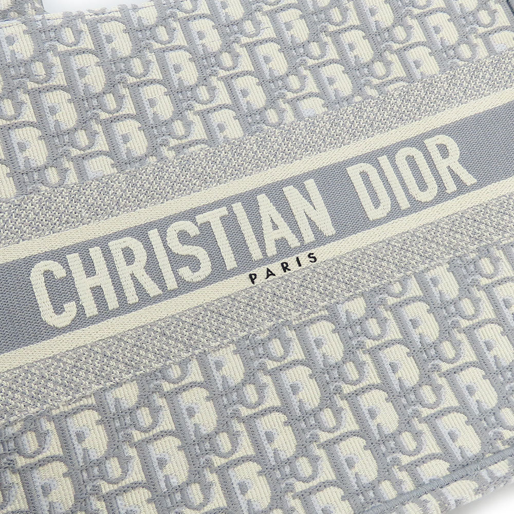 Christian Dior Canvas Tote Bag Medium Oblique