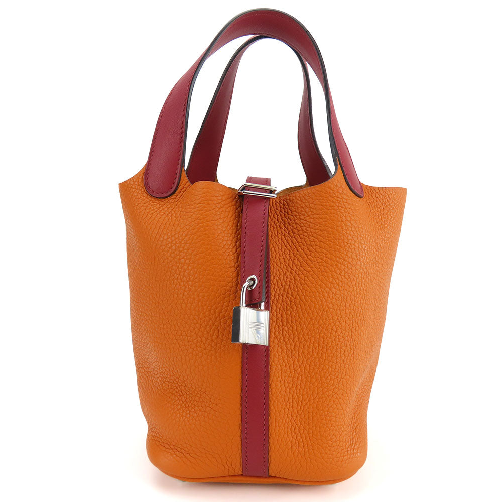 Hermes Picotin Rock 18 PM Handbag Orange