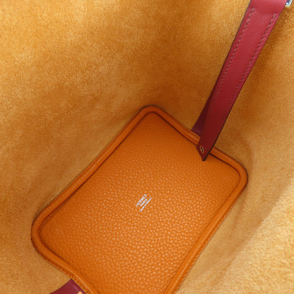 Hermes Picotin Rock 18 PM Handbag Orange