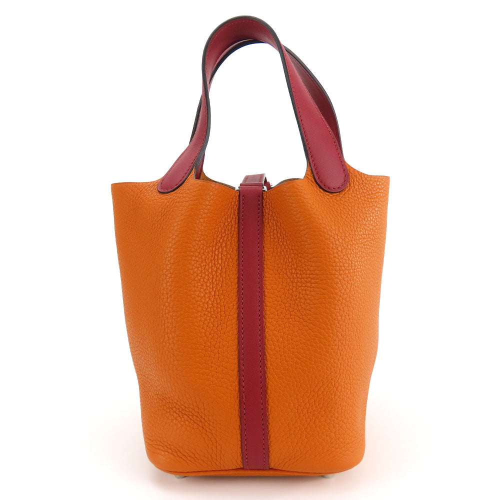 Hermes Picotin Rock 18 PM Handbag Orange