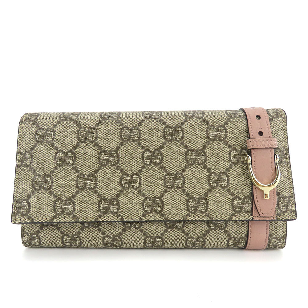 Gucci GG Supreme Canvas Leather Long Wallet