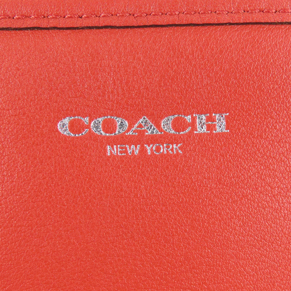 Coach Leather Shoulder Bag 19889 Red