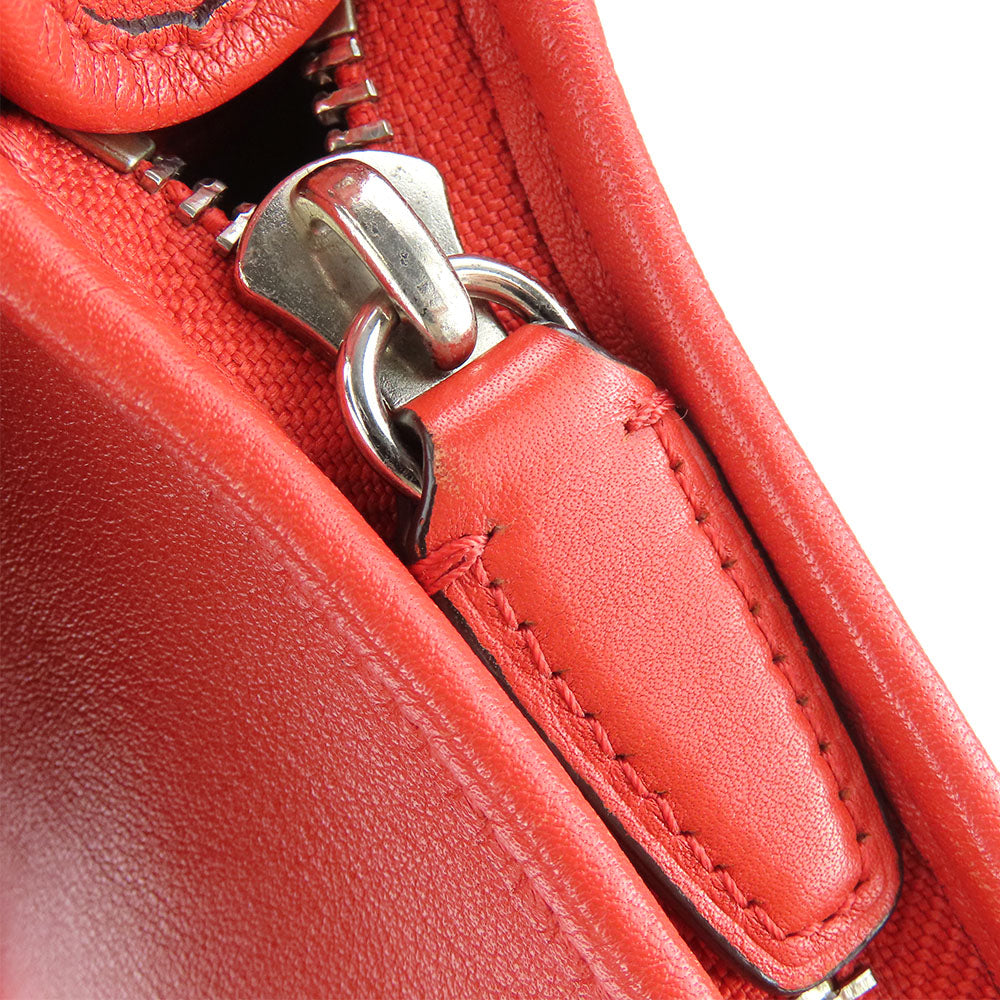 Coach Leather Shoulder Bag 19889 Red