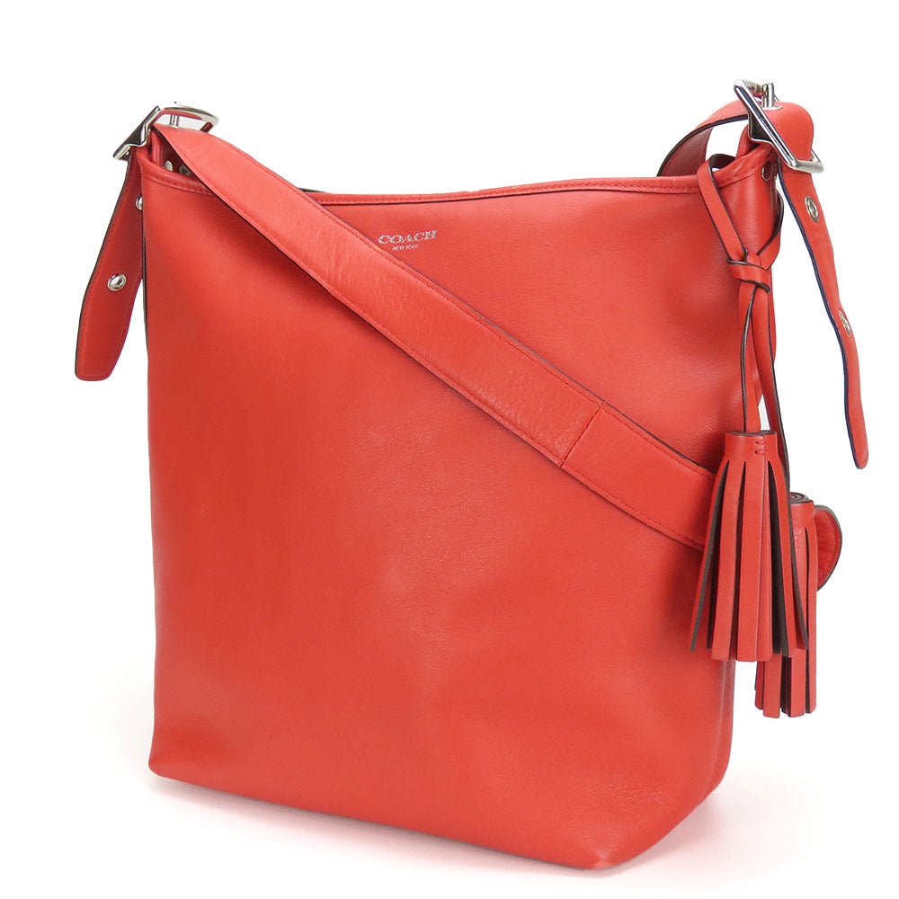 Coach Leather Shoulder Bag 19889 Red