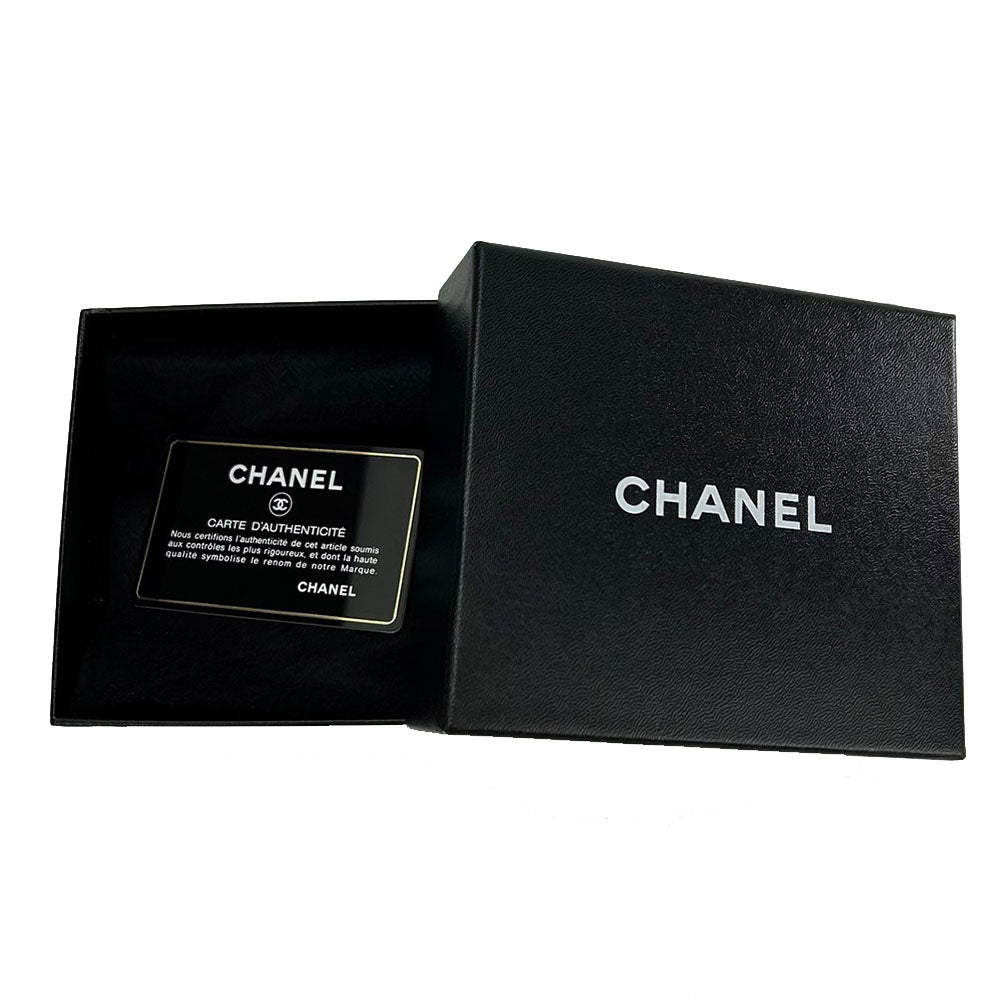 Chanel Bifold Wallet Lambskin Black Beige