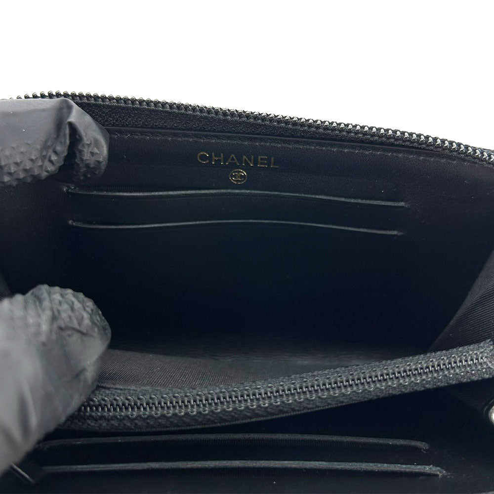 Chanel Caviar Skin Coin Case Black