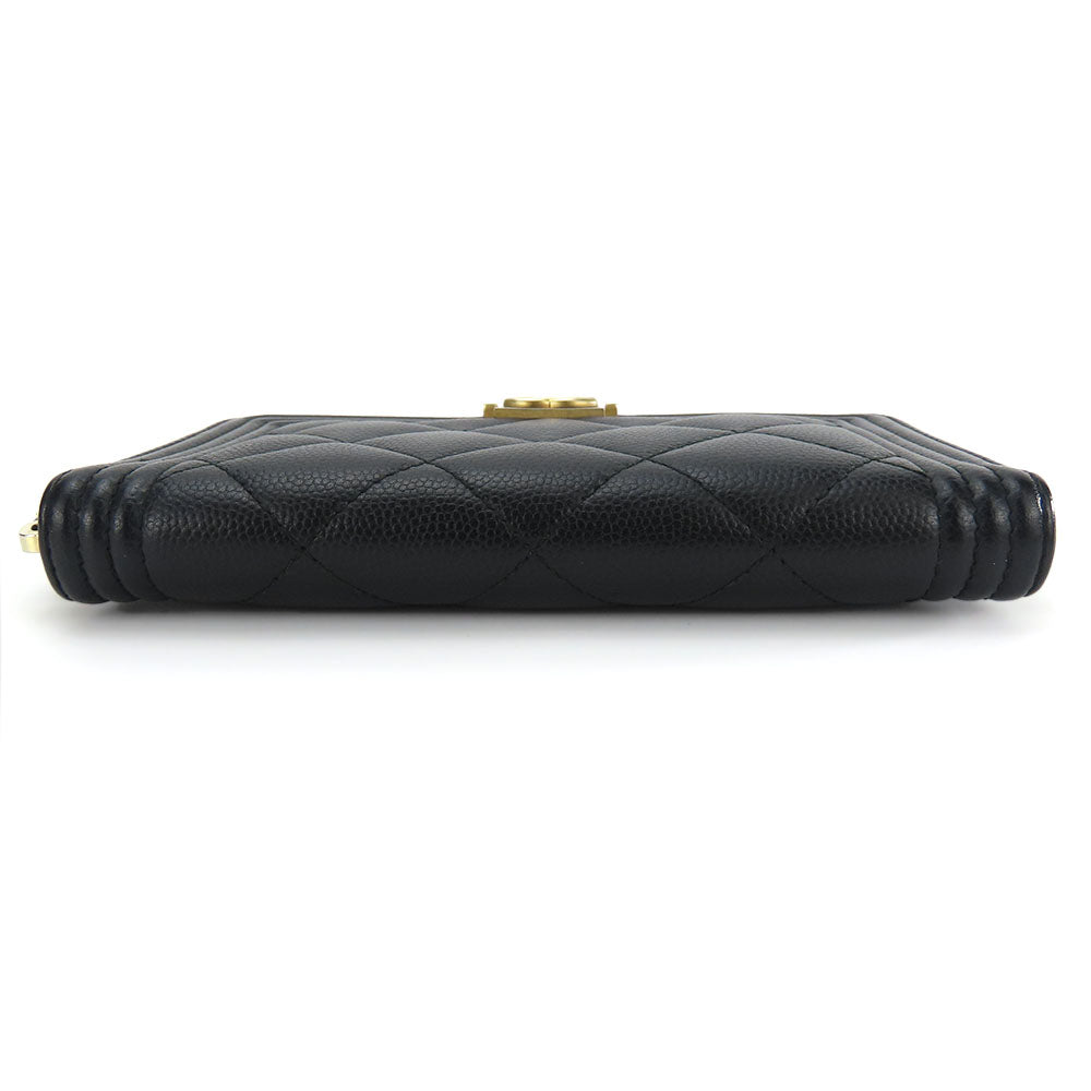 Chanel Caviar Skin Coin Case Black