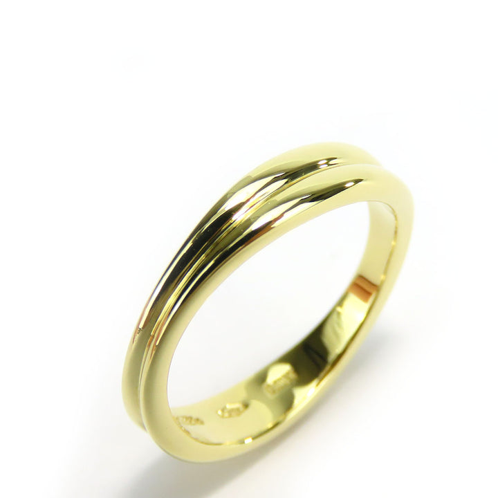 Tiffany & Co Double Wave Ring K18 Yellow Gold