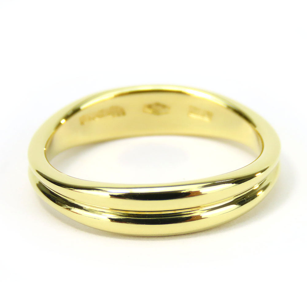 Tiffany & Co Double Wave Ring K18 Yellow Gold