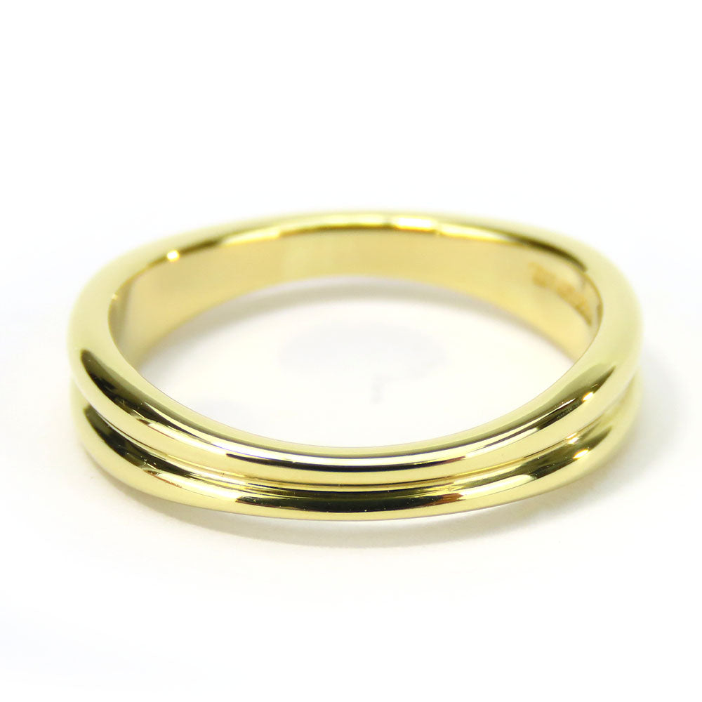 Tiffany & Co Double Wave Ring K18 Yellow Gold