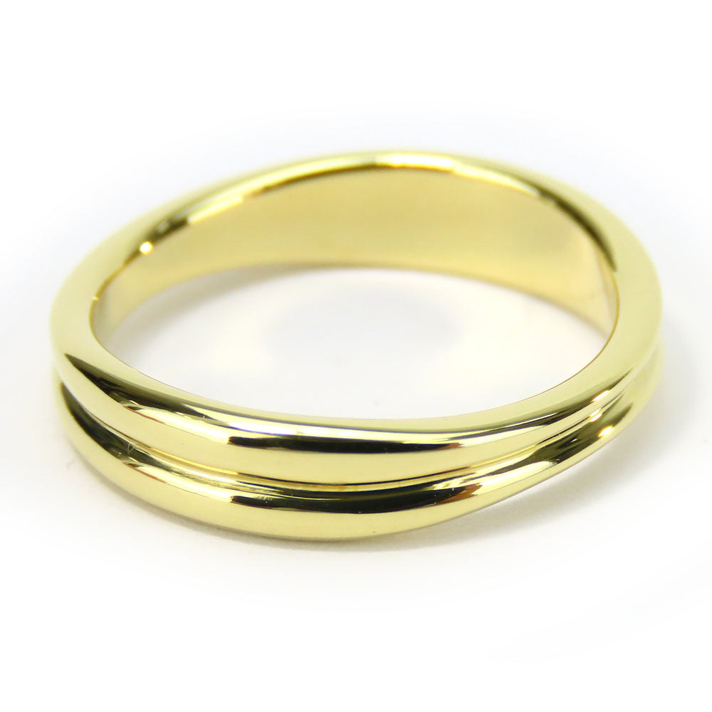 Tiffany & Co Double Wave Ring K18 Yellow Gold