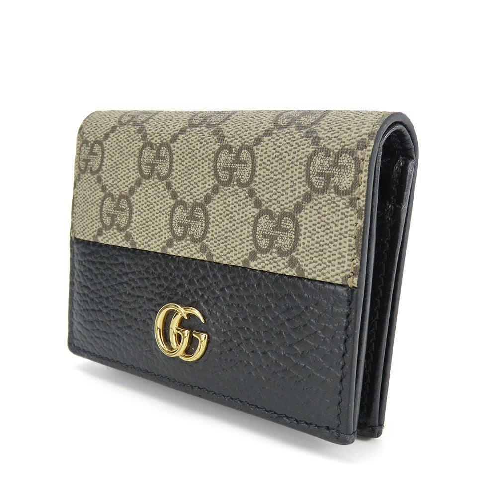 GUCCI Bifold Wallet GG Supreme Canvas Leather