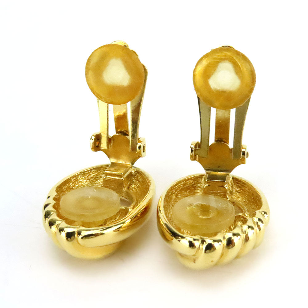 Christian Dior Gold Plated Metal Earrings