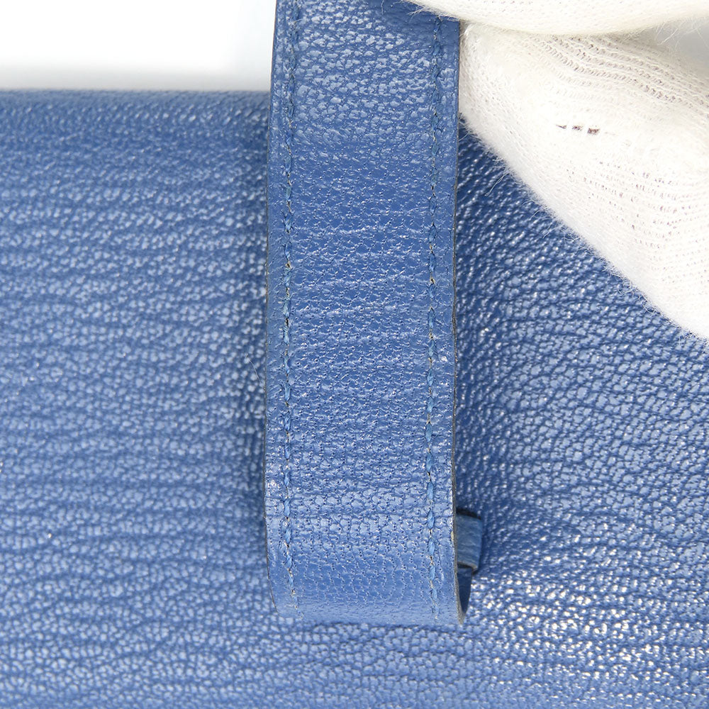 Hermes Card Case Chevre Blue