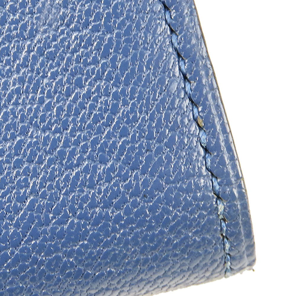 Hermes Card Case Chevre Blue