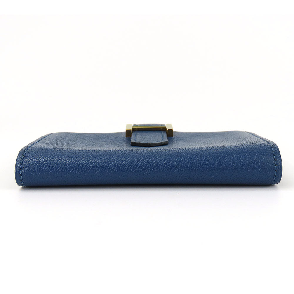 Hermes Card Case Chevre Blue