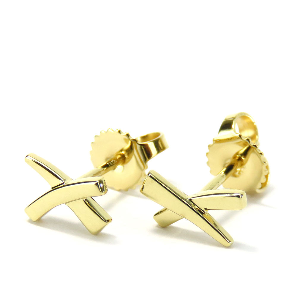 Tiffany & Co K18 Yellow Gold Kiss Earrings