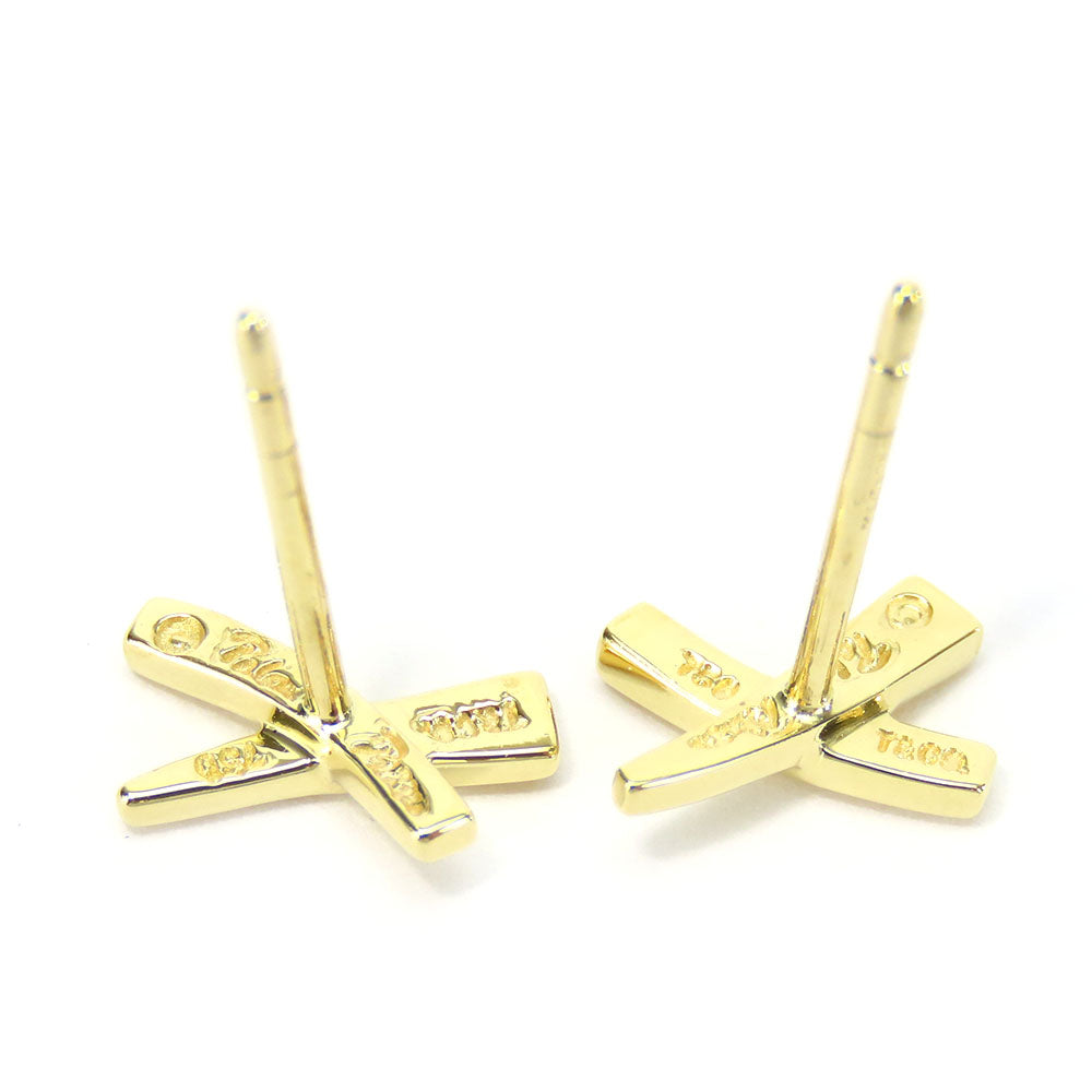 Tiffany & Co K18 Yellow Gold Kiss Earrings