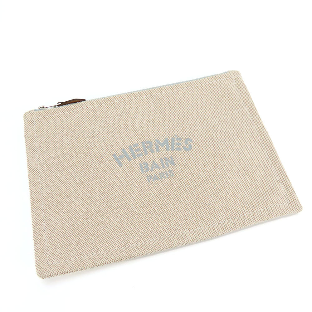 Hermes Canvas Pouch New Yotting PM Beige