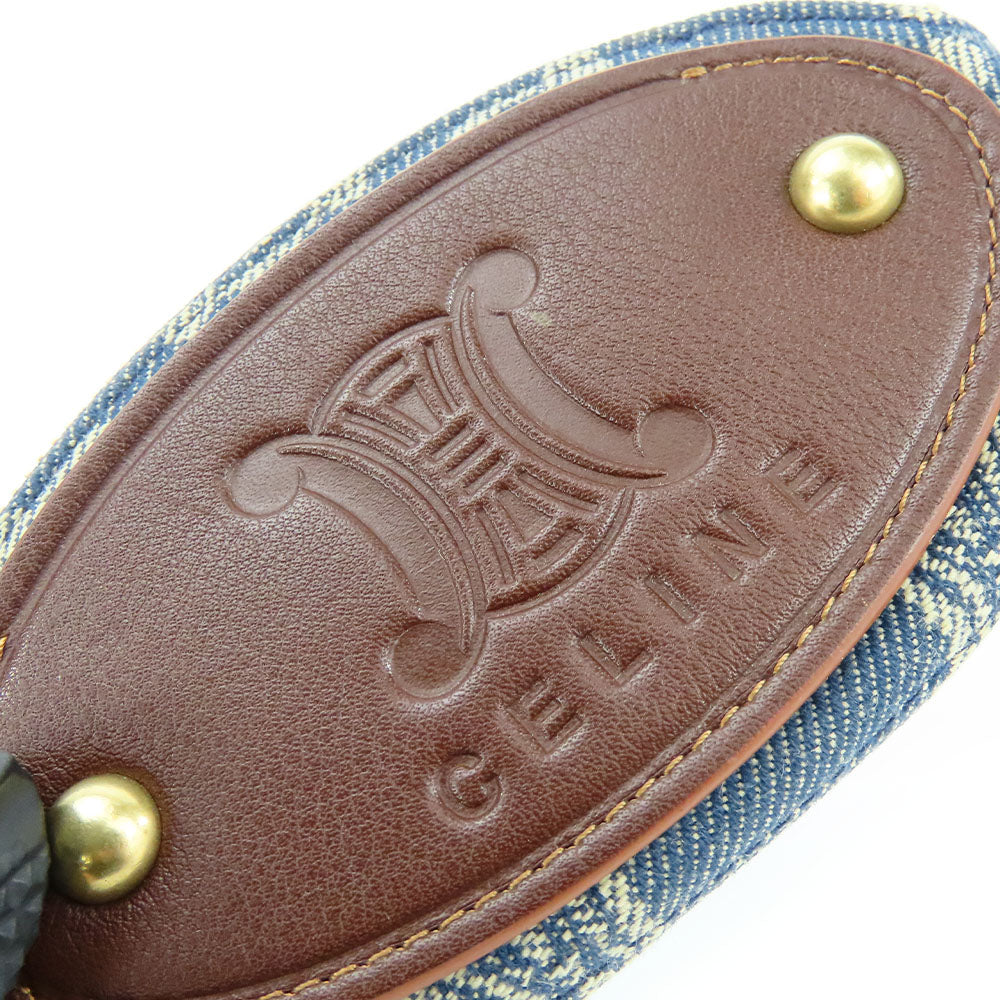 Celine Denim Leather Coin Case Key Ring