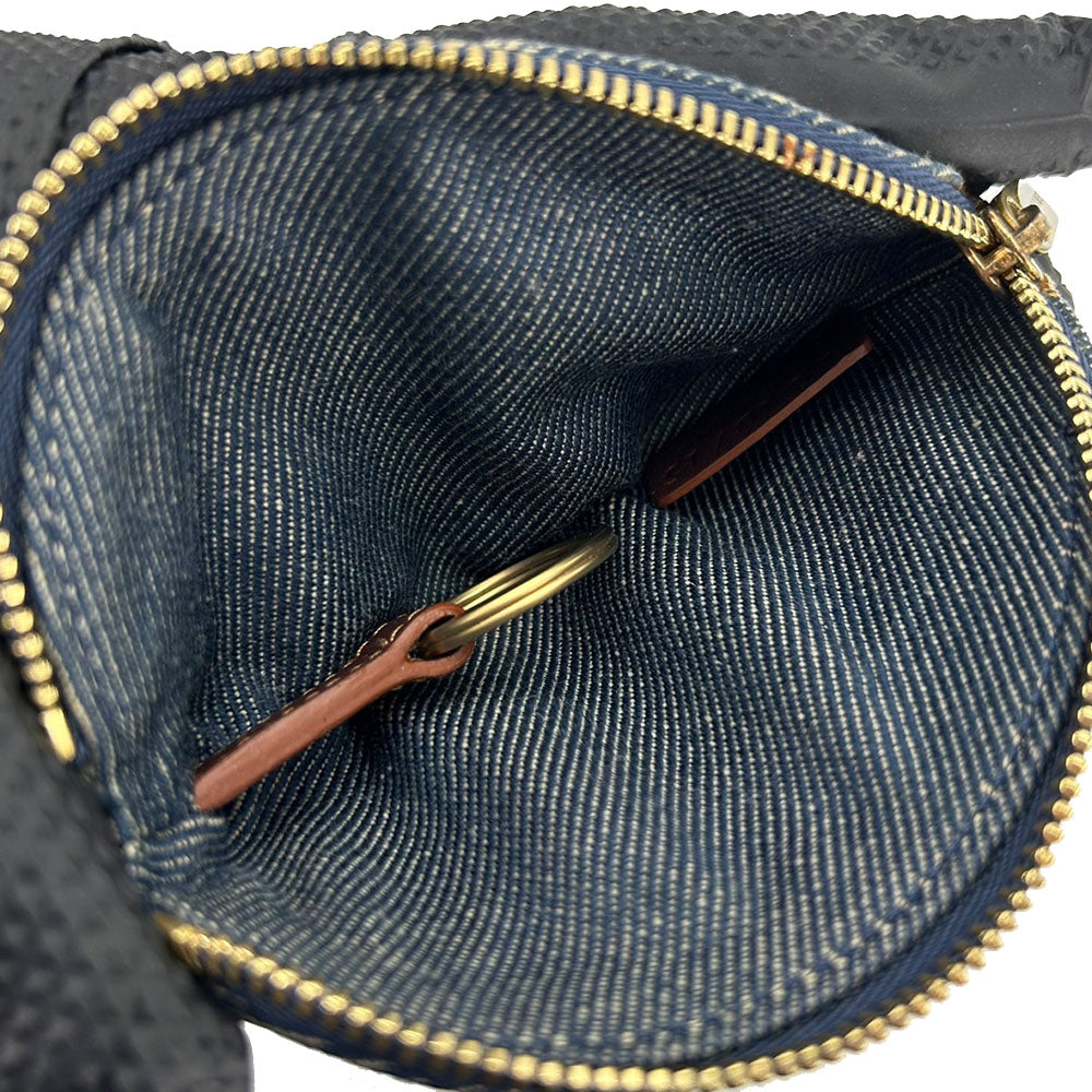 Celine Denim Leather Coin Case Key Ring