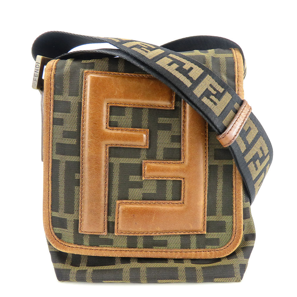 Fendi Canvas Leather Shoulder Bag 7VA155