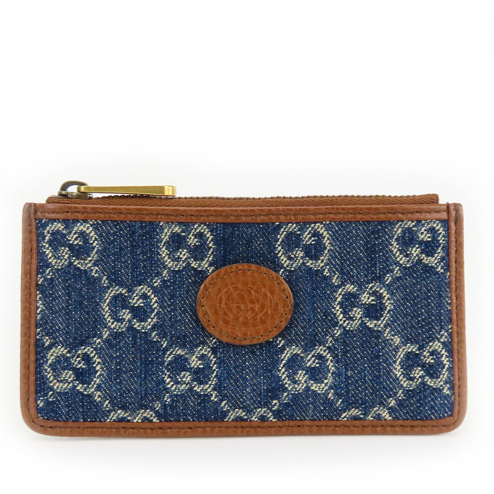 Gucci GG Denim Coin Card Case 697717