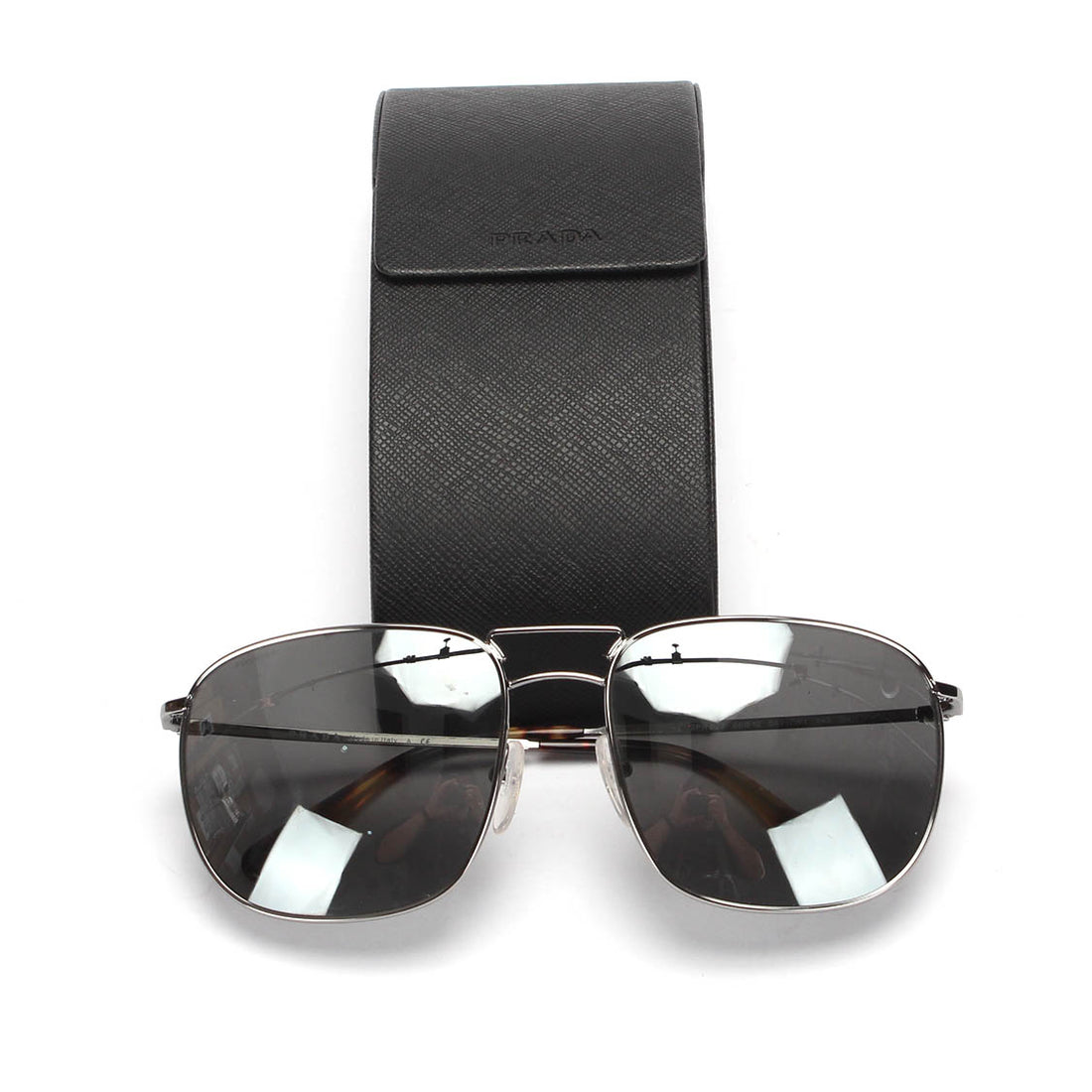 Prada Polarized Aviators Metal Sunglasses SPR 52T  in Great Condition