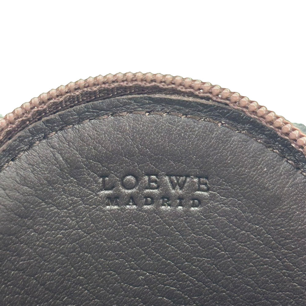 Loewe Anagram Leather Coin Case Brown