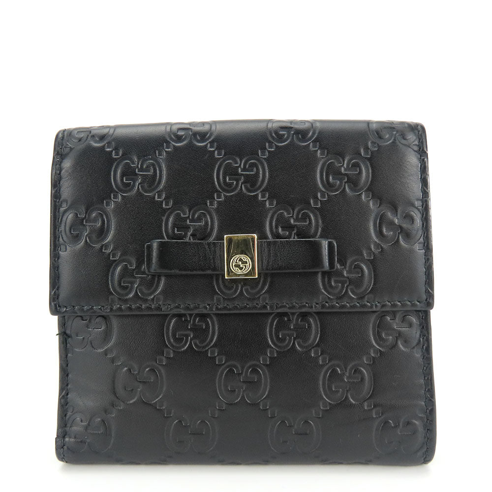 GUCCI Bifold Wallet Sima Leather 406925