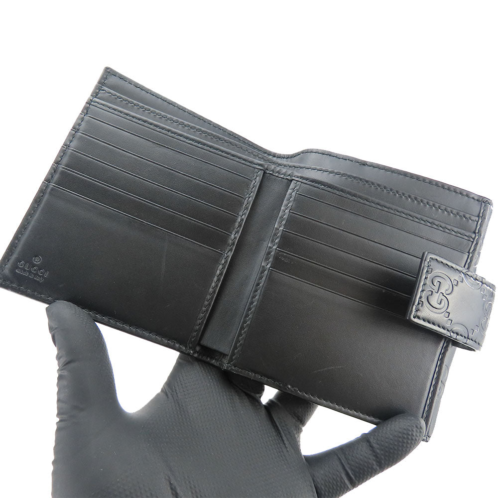 GUCCI Bifold Wallet Sima Leather 406925