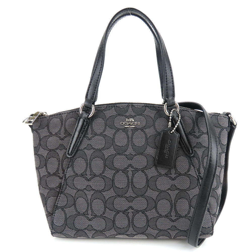 Coach Canvas Leather Handbag F27580