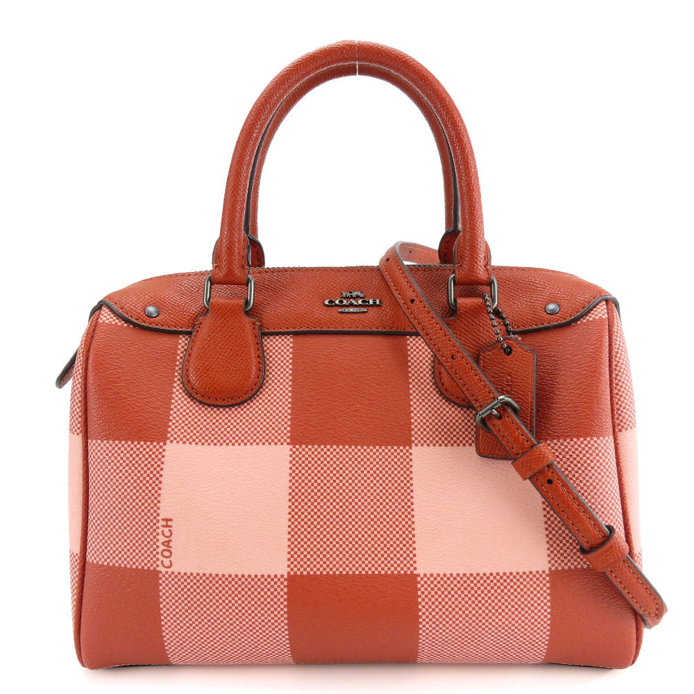 COACH Mini Boston Handbag F26146 Red Pink