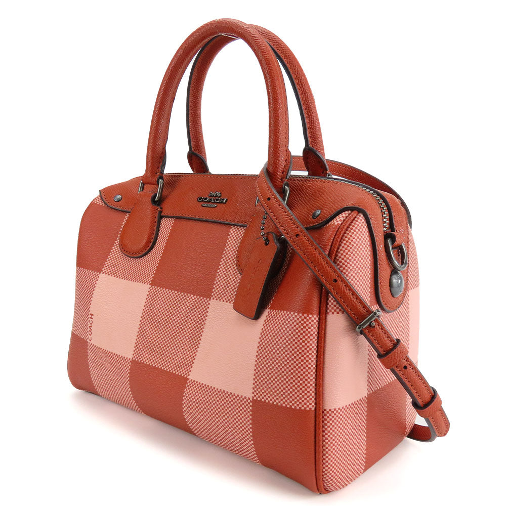 COACH Mini Boston Handbag F26146 Red Pink