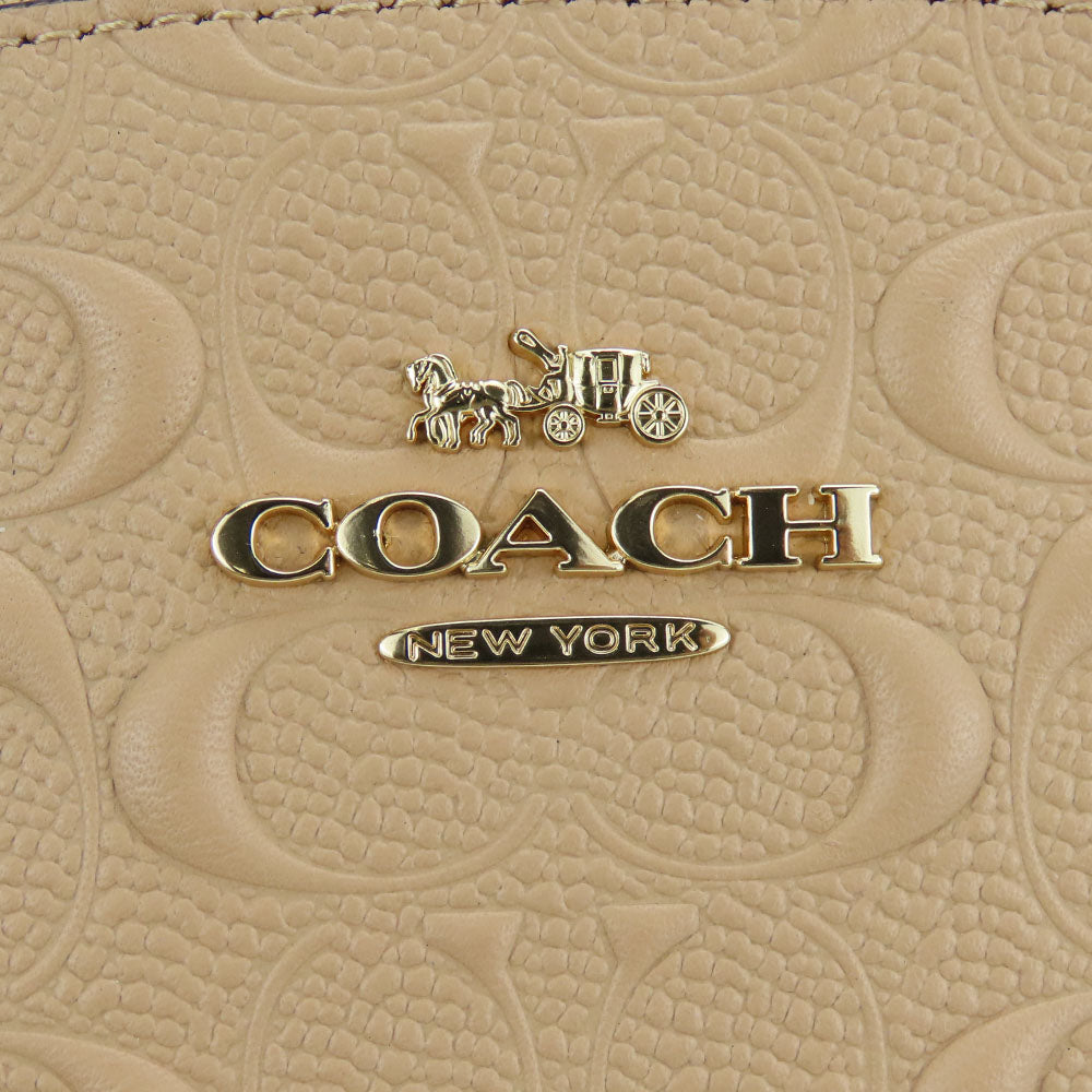 USED COACH Embossed Leather Handbag F49317