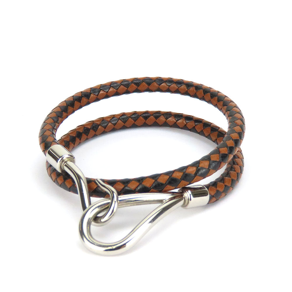 Hermes Leather Bracelet Jumbo Brown Black