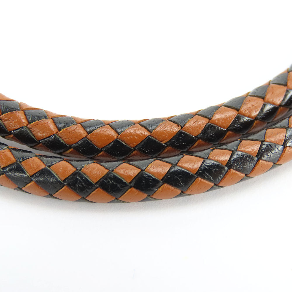 Hermes Leather Bracelet Jumbo Brown Black