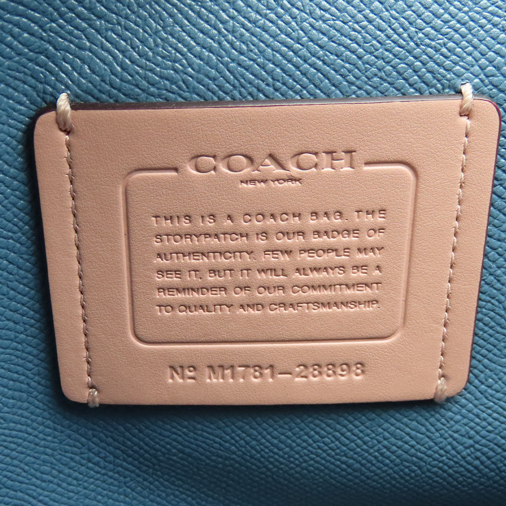 COACH Denim Leather Tote Bag 28898