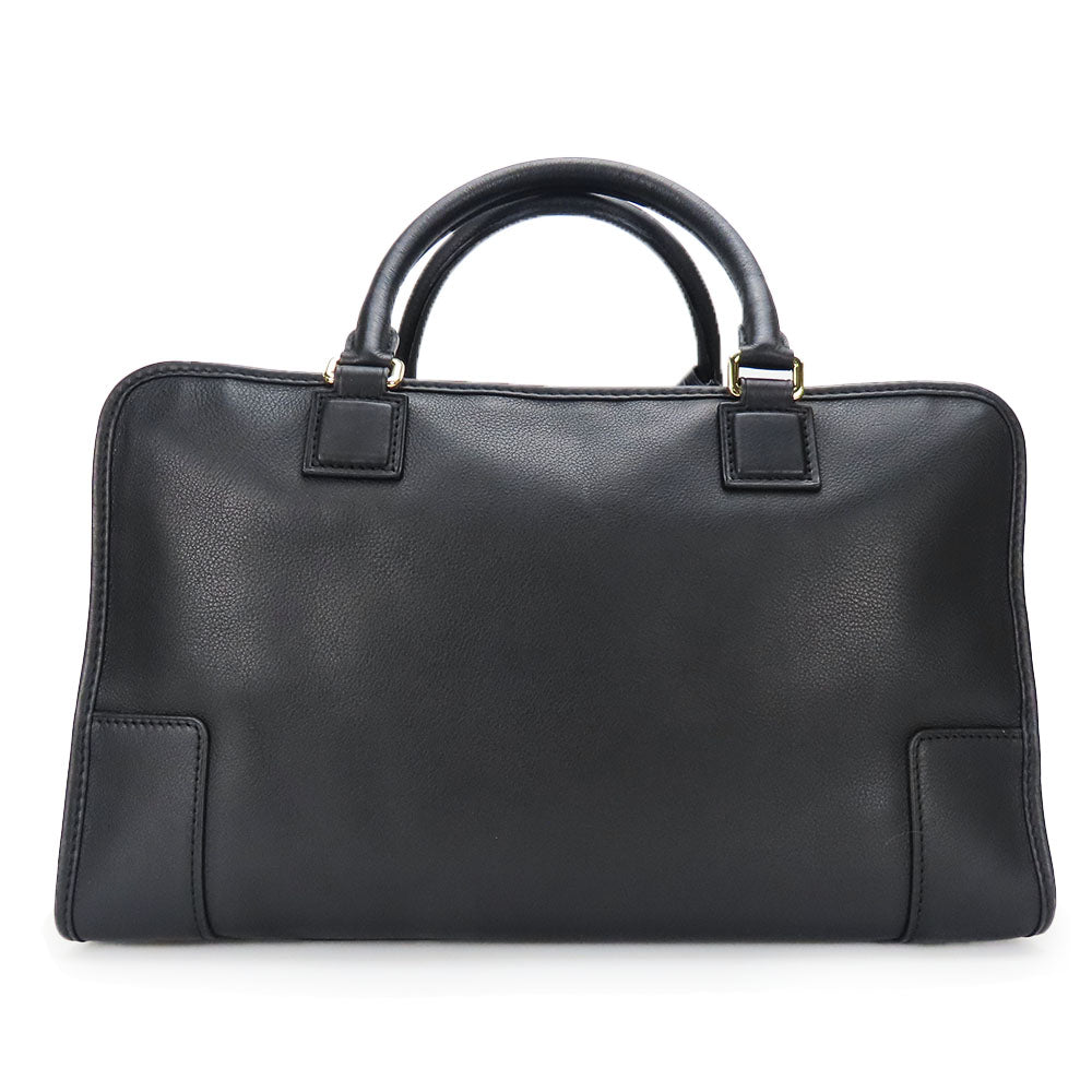 LOEWE Amazona 36 Anagram Calfskin Sheepskin Black Boston Bag