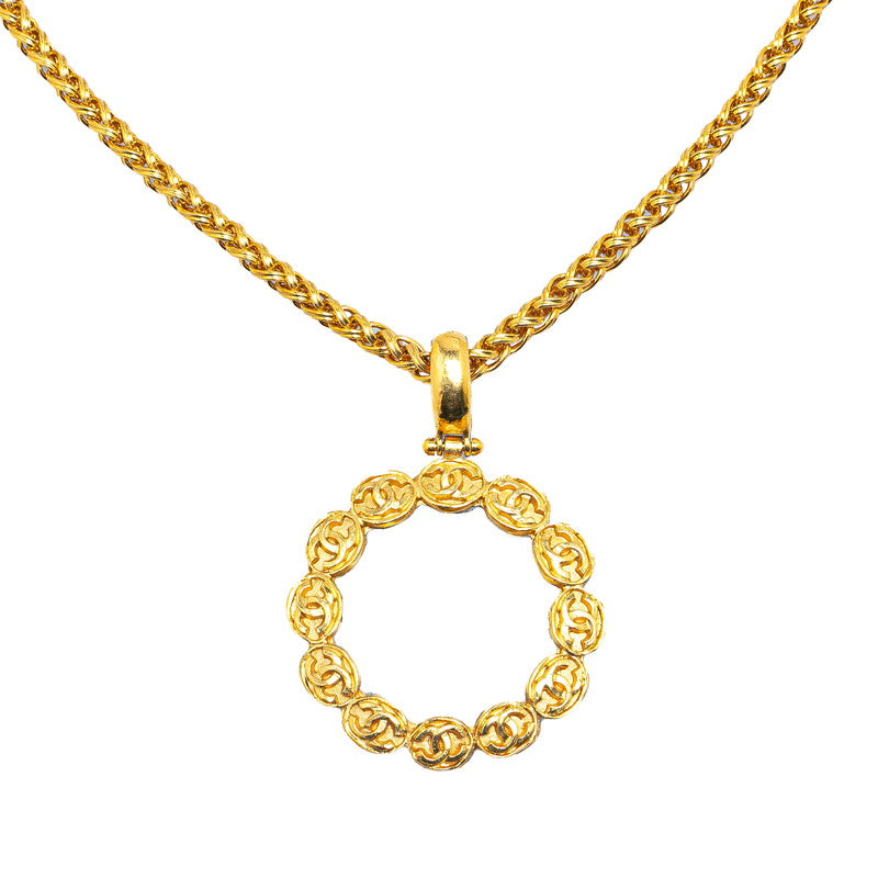 Chanel Vintage Coco Mark Necklace Gold