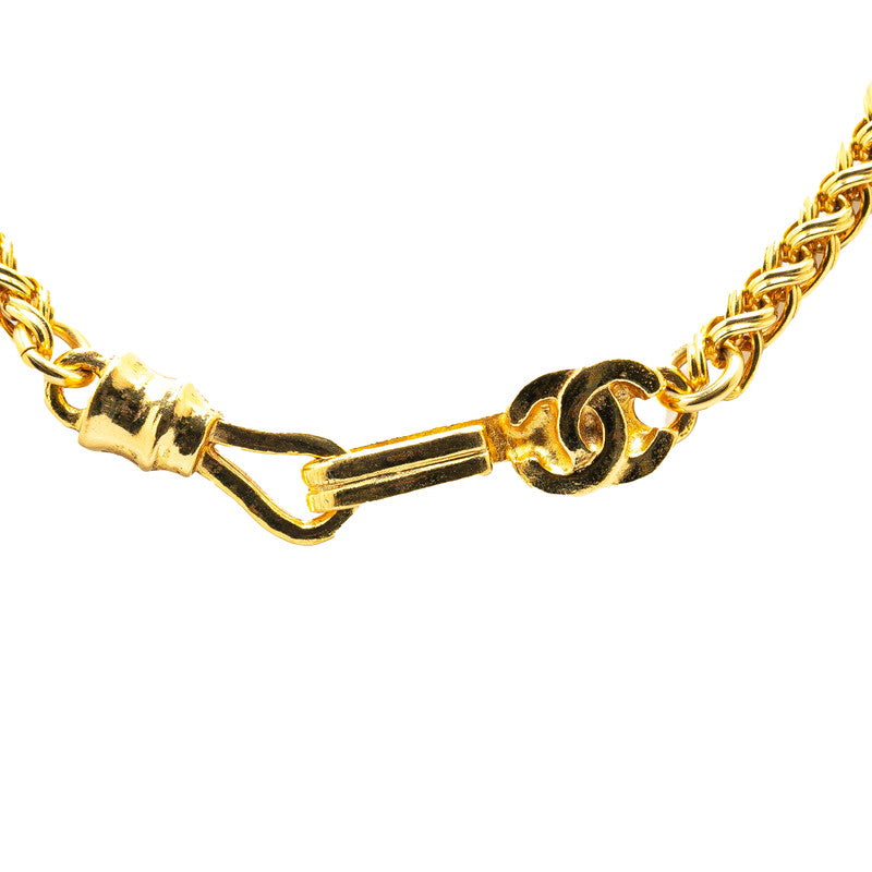 Chanel Vintage Coco Mark Necklace Gold